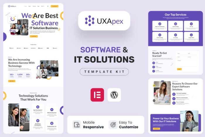 UXApex – IT Solutions & Services Company Elementor Template Kit