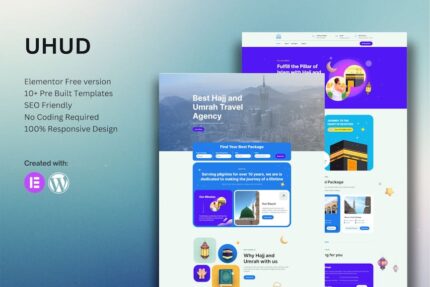 Uhud - Hajj & Umrah Tour Travel Elementor Template Kit