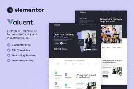 Valuent – Venture Capital & Investment Elementor Template Kit