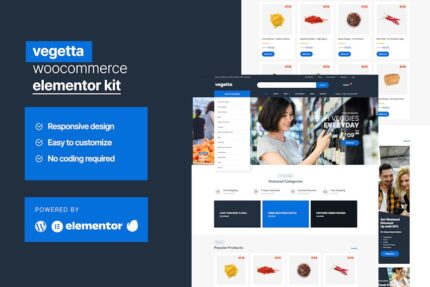 Vegetta - Supermarket Multipurpose Woocommerce Elementor Kit