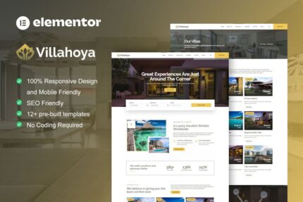 Villahoya - Villa Vacation Rental Elementor Template Kit