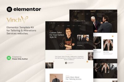 Vinch - Professional Tailoring & Alterations Services Elementor Template Kit