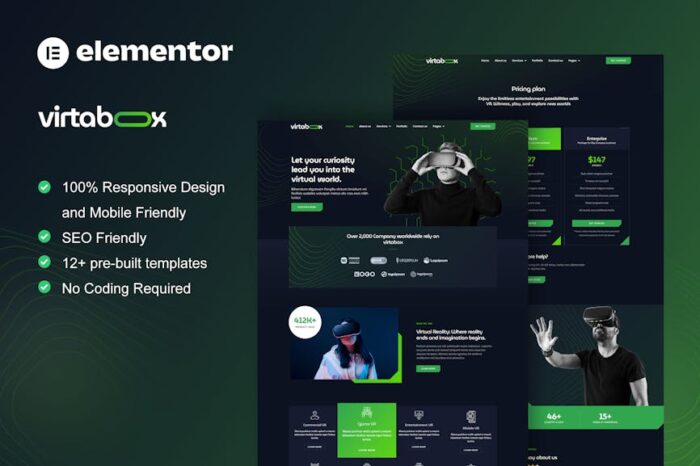 VirtaBox - Virtual Reality Services Elementor Template Kit