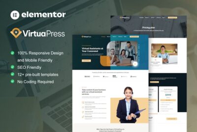 VirtuaPress - Virtual Assistant Service Elementor Template Kit