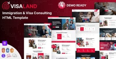 Visaland - Immigration & Visa Consulting HTML Template