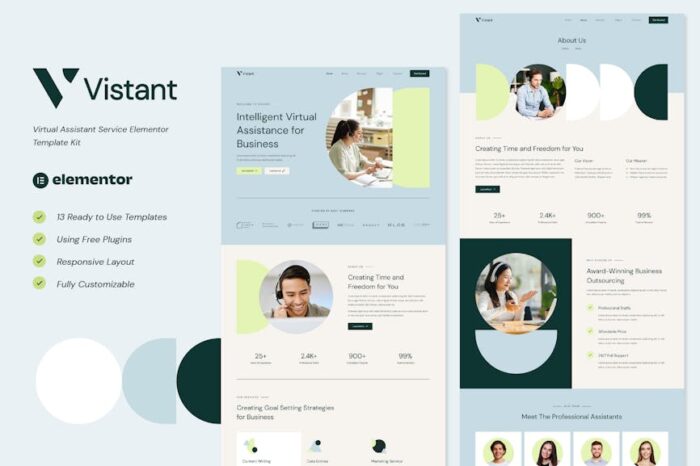 Vistant - Virtual Assistant Service Elementor Template Kit