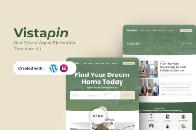 Vistapin - Real Estate Agent Elementor Template Kit