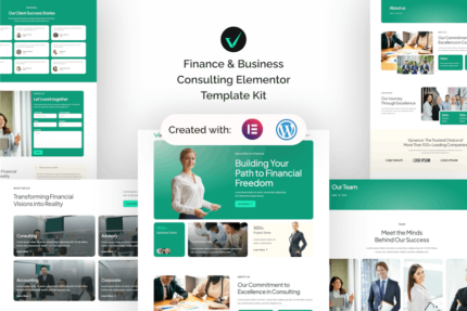 Vynance - Finance & Business Consulting Elementor Template Kit