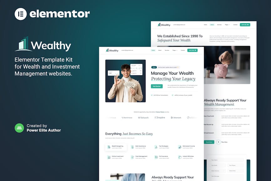 Wealthy - Wealth & Investment Management Elementor Template Kit Wealthy - Wealth & Investment Management Elementor Template Kit