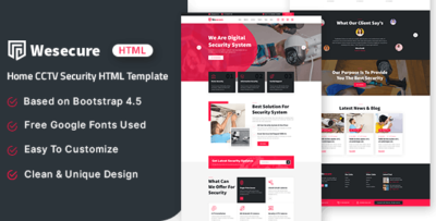 Wesecure - Home CCTV Security HTML Template
