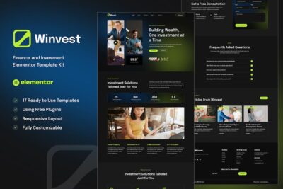 Winvest - Finance & Investment Elementor Template Kit