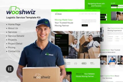 Wooshwiz - Logistic & Shipping Elementor Template Kits