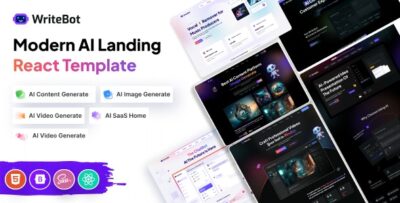 Writebot – AI Content Generator Saas React Template