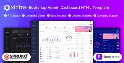 Xintra - Bootstrap Admin HTML Template Dashboard