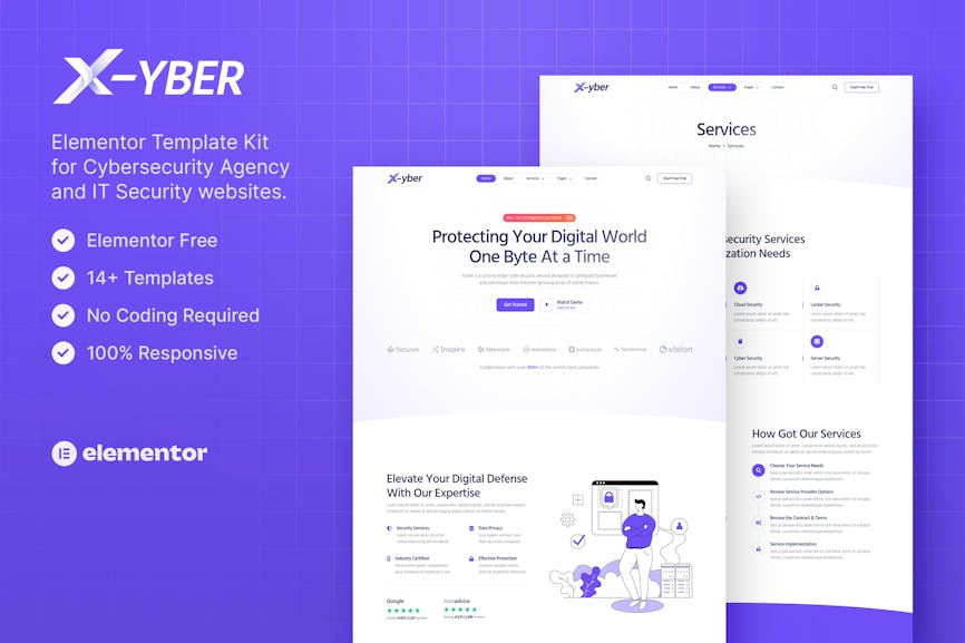 Xyber - Cybersecurity Agency & IT Security Elementor Template Kit Xyber - Cybersecurity Agency & IT Security Elementor Template Kit
