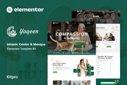 Yaqeen - Islamic Center and Mosque Elementor Template Kit