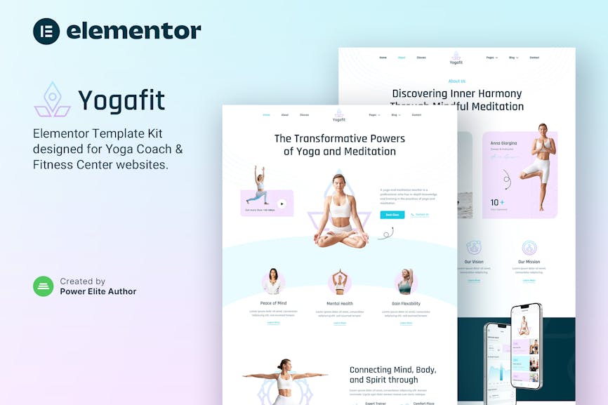 Yogafit - Yoga and Meditation Teacher Elementor Template Kit Yogafit - Yoga and Meditation Teacher Elementor Template Kit