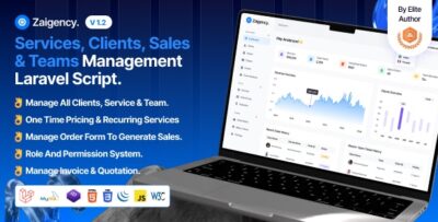 Zaigency - Services, Clients, Sales & Teams Management Laravel Script v1.2