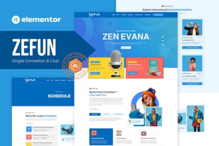 Zefun - Comedian & Entertainer Elementor Template Kit