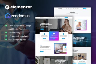 Zendomus - Smart Home & Technology Services Elementor Pro Template Kit