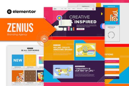 Zenius - Colorful Branding Agency Elementor Template Kit