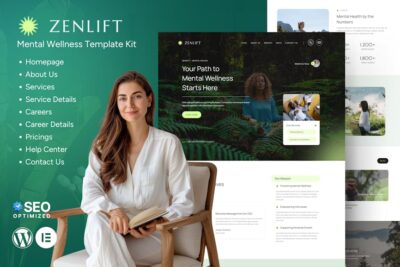 Zenlift - Mental Health Clinic & Consultation Elementor Template Kit