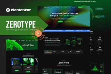 Zerotype - Technology & Software Company Elementor Template Kit