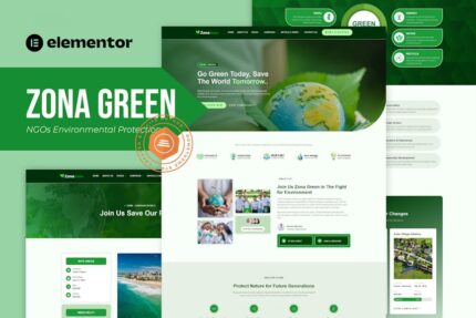 Zona Green - NGOs Environmental Protection Elementor Template Kit