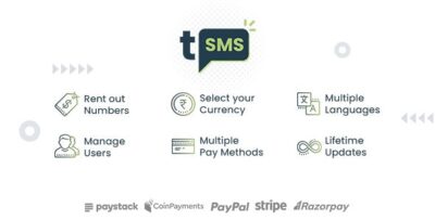 tSMS - Temporary SMS Receiving System - SaaS - Rent out Numbers - NULLED v2.8