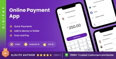 2 AppTemplate Online Payment App Digital Payment App eWallet App IONIC DigiPay