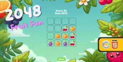 2048 Fruit Fun - HTML 5 (C3p)