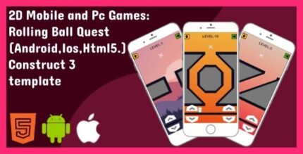 2d Mobile and Pc Games Rolling Ball Quest (Android,Ios,Steam,Html5...)- Construct 3 Game template