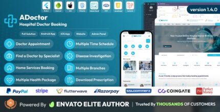 ADoctor - Hospital Doctor Booking Android and iOS App v1.4.0