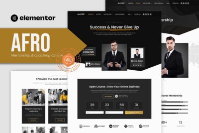 AFRO - Mentorship & Coaching Online Elementor Template Kit