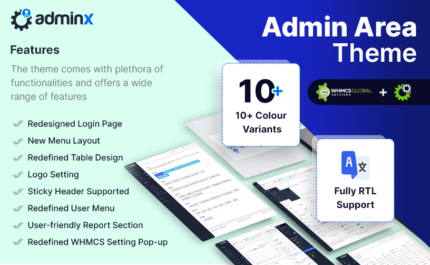 Adminx - WHMCS Admin Theme & Template v1.0.5 NULLED