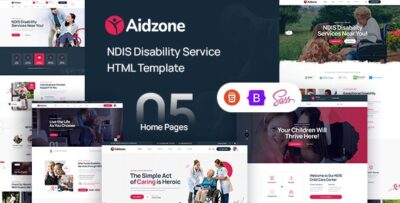 Aidzone - NDIS Disability Service HTML5 Templete
