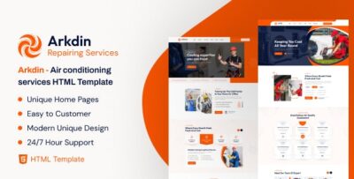 Arkdin - Air Conditioning Services HTML Template