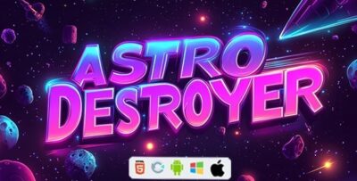 Astro Destroyer - HTML5 Game (Construct 3) + Admob