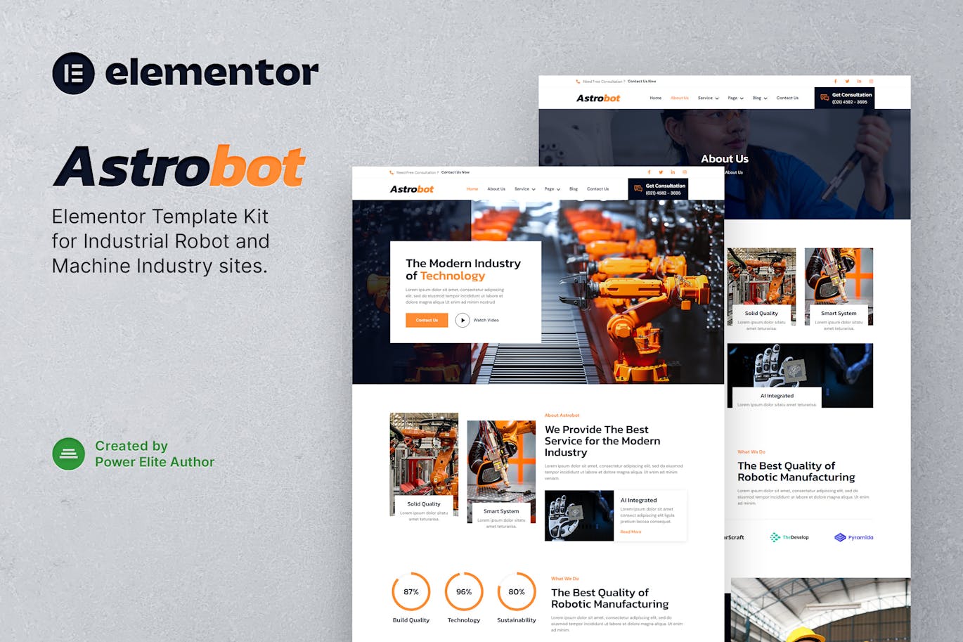 Astrobot - Industrial Robot & Machine Industry Elementor Template Kit Astrobot - Industrial Robot & Machine Industry Elementor Template Kit