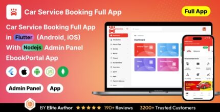 AutoCare Car Service Full App in Flutter with NodeJs Backend Service Booking App