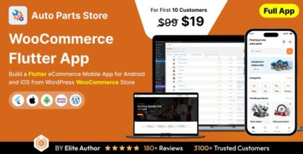 AutoParts Store App - E-commerce Store app in Flutter 3.x (Android, iOS) with WooCommerce Full App