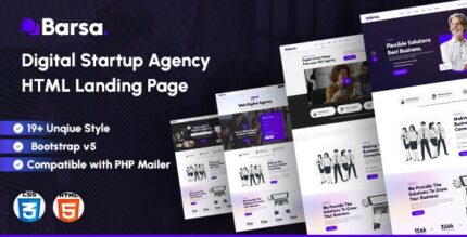 Barsa - Digital Startup Agency HTML Landing Page