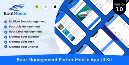 BoatMaster - Boat Management Flutter Mobile App UI Kit