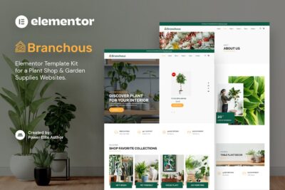 Branchous – Plant & Garden Store Elementor Template Kit