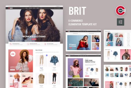 Brit - WooCommerce Elementor Pro Template Kit