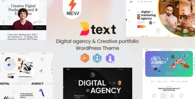 Btext - Portfolio & Digital Agency WordPress Theme