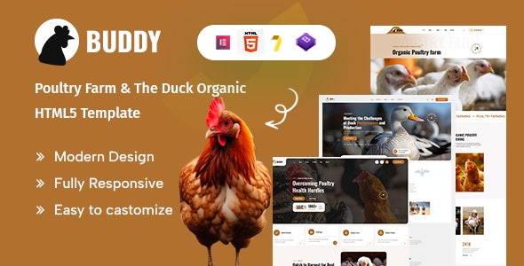 Buddy - Poultry Farm & The Duck Organic HTML5 Template Buddy - Poultry Farm & The Duck Organic HTML5 Template
