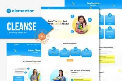 Cleanse - Cleaning Services Elementor Template Kit