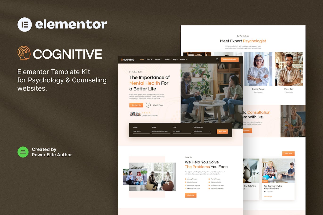 Cognitive - Psychology & Counseling Elementor Template Kit Cognitive - Psychology & Counseling Elementor Template Kit