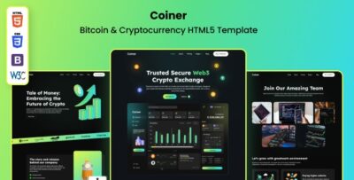 Coiner - Bitcoin & Cryptocurrency HTML5 Template